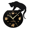 Emoyo ECY013 DIY Créatif Café Chat Horloge Murale Animaux Horloge Murale Horloge Murale À Quartz Pour Home Home Décorati