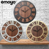 Emoyo ECY016 Horloge murale numérique dartisanat en bois pour les décorations de bureau à domicile