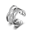 Empilable Twining Clear CZ Anneau Dazzling Zirconia Bagues de fiançailles pour les femmes