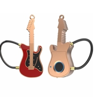 Empreinte digitale APP bluetooth Style de guitare sans clé Antivol Smart Lock sans fil avec fil dacier