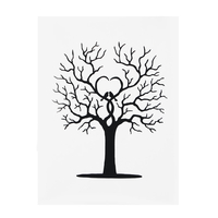 Empreinte digitale Empreinte digitale Arbre de bricolage Mariage Signature Signe Livre dOr Toile Sign-in Arbre Déco