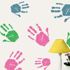 empreintes de mains art mur autocollant chambre au décor autocollant amovible