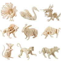 En bois 3D Puzzle Jigsaw Dragon Serpent Animal En Forme de Casse-tête Jouets Éducatifs Enfant Jouet Enfant Cadeau