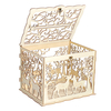 En bois Cerf Aimant Boîte De Carte De Mariage De Mariage Tirelire En Bois Coffret Cadeau Avec Serrure De Mariage Fête D&