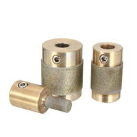 Ensemble de 3 mèches de meulage 1/4 3/4 1 pouce tête de broyeur en verre teinté pour rectifieuse