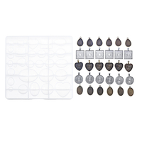 Ensemble de combinaison de moule époxyde de gemme de temps de 31Pcs avec la base ovale ronde dalliage