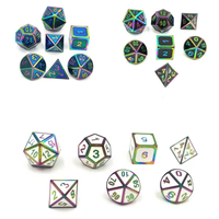 Ensemble de dés polyédriques en alliage de 7 pièces accessoire de jeu de rôle pour donjons Dragons