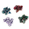 Ensemble de dés polyédriques en métal 7 pièces pour donjons et dragons jeu de RPG de table de bureau de dés