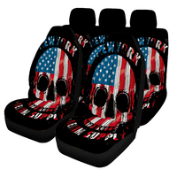 Ensemble de housses de siège auto universelles Housses de siège avant et arrière American Skull