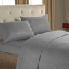 Ensemble de literie nordique bref hommes femmes linge de lit noir blanc microfibre rayé drap de lit oreiller