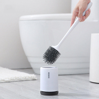 Ensemble de nettoyant pour brosse et support de toilette TPR