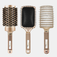 Ensemble de peigne à coussin dair professionnel masseur de cuir chevelu en métal peignes de brosse à cheveux brosse