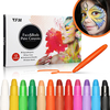 Ensemble de peinture de maquillage de 12 couleurs Crayons de peinture pour le corps du visage non toxiques anti-éclabous