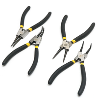 Ensemble de pince à pinces à cliquet 4Pcs Set 7inch Circlip Combination Retrier Clip Tools