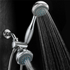 Ensemble de pommeau de douche multifonctionnel à tête de pluie double avec valve à trois voies