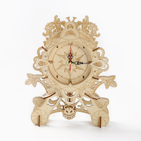 Ensemble de puzzle en bois bricolage horloge de bureau auto-assemblage Kit de modèle éducatif intelligent pour enfant ad