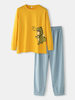 Ensemble de pyjama à la maison à manches longues respirant et respirant pour hommes