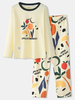 Ensemble de pyjama à la maison avec poche à taille élastique pour femmes