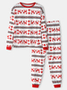 Ensemble de pyjama à la maison en coton à col rond en coton à imprimé élan pour hommes