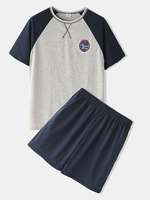 Ensemble de pyjama décontracté à manches courtes pour hommes