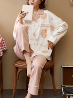 Ensemble de pyjama en coton à la maison pour femmes