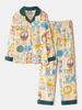 Ensemble de pyjama en coton à manches longues pour femmes