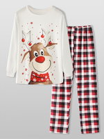 Ensemble de pyjama lâche pour hommes de dessin animé de Noël pour hommes