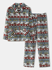 Ensemble de pyjama long en coton à double poche pour femme