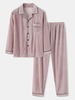 Ensemble de pyjamas chauds pour hommes à manches longues en molleton de corail pour hommes