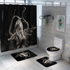 Ensemble de rideau de douche de salle de bain imperméable Octopus Ensemble de tapis antidérapant pour baignoire de toile