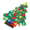 Ensemble de sapin de Noël avec ornements Décoration murale de porte-cadeau
