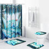 Ensemble de tapis de couverture de couvercle de toilette de tapis antidérapant de rideau de douche de salle de bains imp