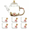 Ensemble de tasses en verre 7 pièces Ensemble de tasses à eau à thé résistantes aux hautes températures en émail Accesso
