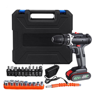 Ensemble de tournevis sans fil à double vitesse de perceuse électrique multifonctionnelle 7500mAh avec Li-ion Batterie