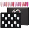 Ensemble de vernis à ongles couleur unie Rosalind 12 pièces