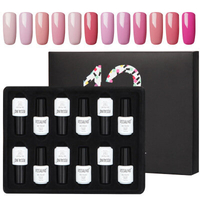 Ensemble de vernis à ongles couleur unie Rosalind 12 pièces