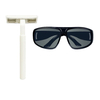 Ensemble dinstruments dépilation de lunettes de soleil de rasoir manuel réutilisable