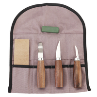 Ensemble doutils de sculpture sur bois 6pcs pour tasse de bol de cuillère ou kit de sculpture sur puce générale pou