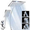 Ensemble de cinq pièces de tête de douche carrée à angle réglable de 8 pouces