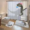 Ensemble de couverture de toilette de tapis antidérapant de rideau de douche de tissu imperméable de salle de bains