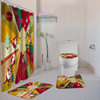 Ensemble de rideaux de douche pour tapis de toilette antidérapants pour père Noël de Noël