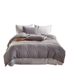 Ensembles de literie avec boule lavée tissu microfibre décoratif reine roi housse de couette taie doreiller confort
