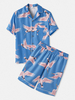 Ensembles de pyjama de luxe en faux soie de luxe pour hommes
