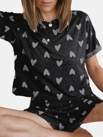 Ensembles de pyjamas décontractés à manches courtes et à manches courtes pour femmes