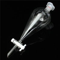 Entonnoir de séparation en forme de poire en verre de laboratoire commun 500 ml 24/29 avec robinet darrêt PTFE
