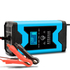 Enusic ™ 12V 6A Réparation de pouls LCD Batterie Chargeur Bleu Pour Voiture Moto Plomb Acide Batterie Agm Gel Wet