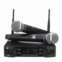 EPXCM A-666 UHF système de Microphone cardio de micro portatif sans fil 2Ch pour Kraoke Speech Party