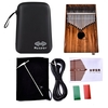 EQ Acacia Muspor17 Clé Boîte Électrique Pouce Piano Kalimba EVA Sac + Câble Audio Couleur Bois Brut