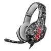 ERXUNG J1 Camouflage Color Gaming Headset 50mm Driver Unit RGB Light Noise Reduction 3.5mm Port USB pour PS4 PC Xbox One