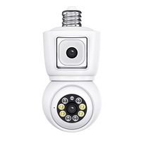 ESCAM QF202 E27 2MP+2MP WiFi PTZ Camera Dual Lens Wireless Surveillcance Camera with Color Night Vision Humanoid Detecti